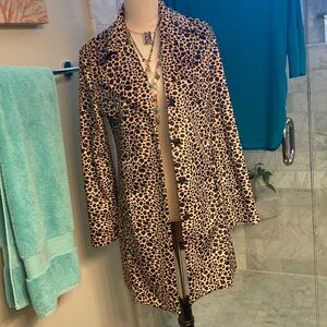 Fur Large Leopard Print Gorgeous Long Coat